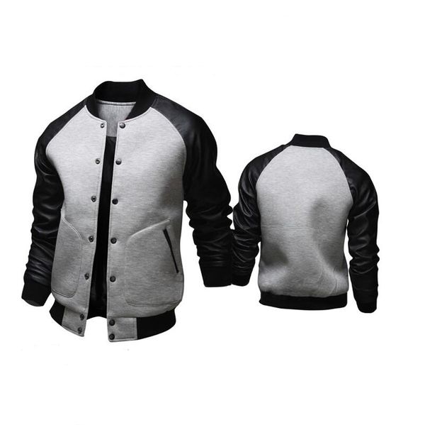 2018 spring autumn men baseball jacket fashion british stand collar jacket male clothes big pocket spell leather sleeve, Black;brown
2018 spring autumn men baseball jacket fashion british stand collar jacket male clothes big pocket spell leather sleeve, Black;brown