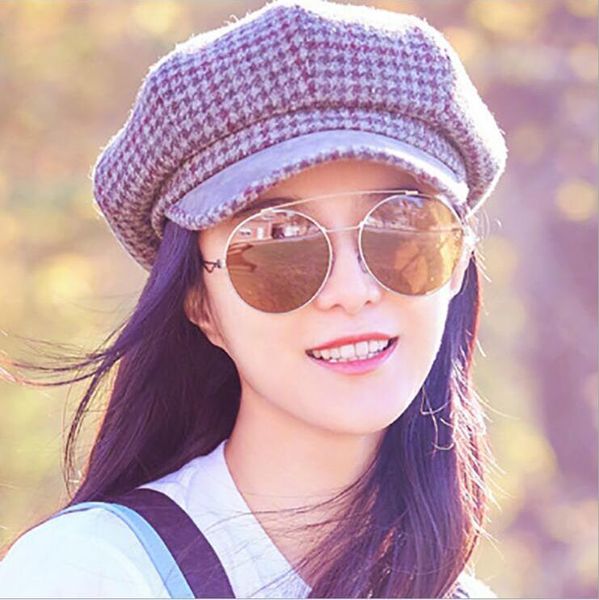6 colors brand designer men women polarized sunglasses full frame sun glasses gold frame round lens eyeshade with black box, White;black
6 colors brand designer men women polarized sunglasses full frame sun glasses gold frame round lens eyeshade with black box, White;black