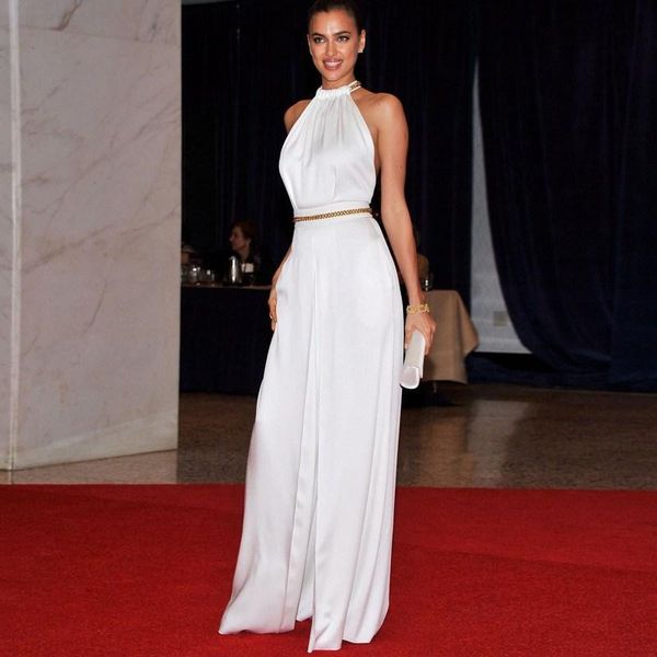 white jumpsuit halter evening dresses backless celebrity gowns chiffon pant suits party dresses sleeveless evening party gowns customize, Black;red
white jumpsuit halter evening dresses backless celebrity gowns chiffon pant suits party dresses sleeveless evening party gowns customize, Black;red