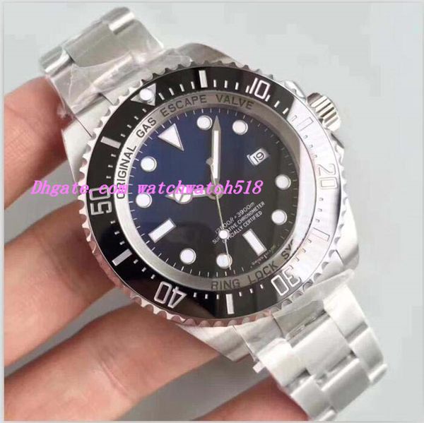 v7version mens automatic watch 44mm ceramic bezel eta 2836 movemen date men 116660 luminescent dial dive sport, Slivery;brown
