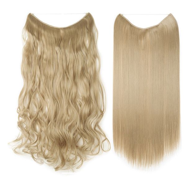clip in hair extensions piece long curly as human hair heat resistant invisiible wire hair curly and straight, Black
clip in hair extensions piece long curly as human hair heat resistant invisiible wire hair curly and straight, Black