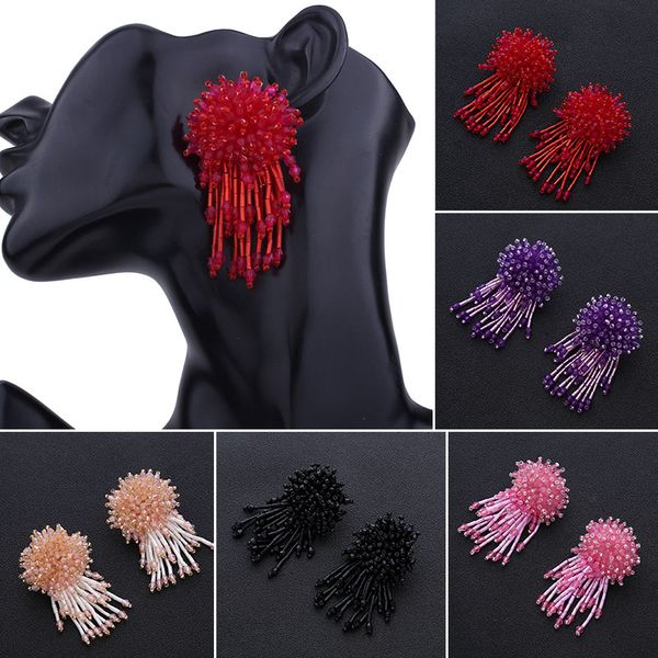minimalist crystal beaded tassel stud fashion colorful handmade earrings, Golden
minimalist crystal beaded tassel stud fashion colorful handmade earrings, Golden