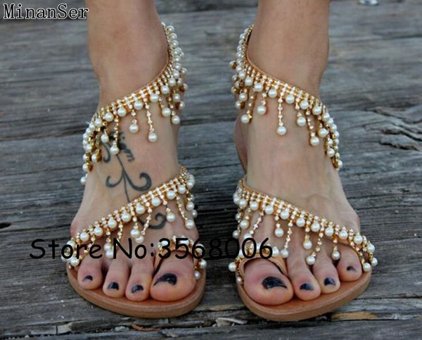 crystal beading embellished lady slip-on sandals clip-toe classic woman flats gladiator shoes pearl fringed flip-flops, Black
crystal beading embellished lady slip-on sandals clip-toe classic woman flats gladiator shoes pearl fringed flip-flops, Black