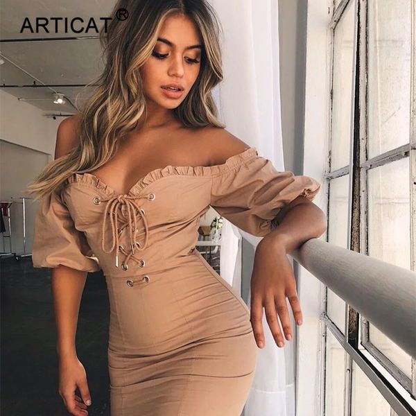articat off shoulder bandage summer dress 2018 women strapless lace up backless bodycon pencil dress casual party dresses, White;black
articat off shoulder bandage summer dress 2018 women strapless lace up backless bodycon pencil dress casual party dresses, White;black