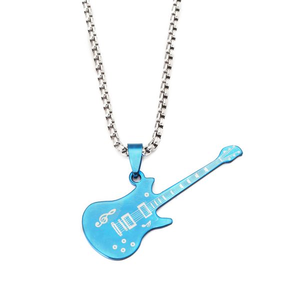 musical jewelry stainless steel music rock guitar pendants necklaces blue tone, 23.6'' chain, Silver
musical jewelry stainless steel music rock guitar pendants necklaces blue tone, 23.6'' chain, Silver
