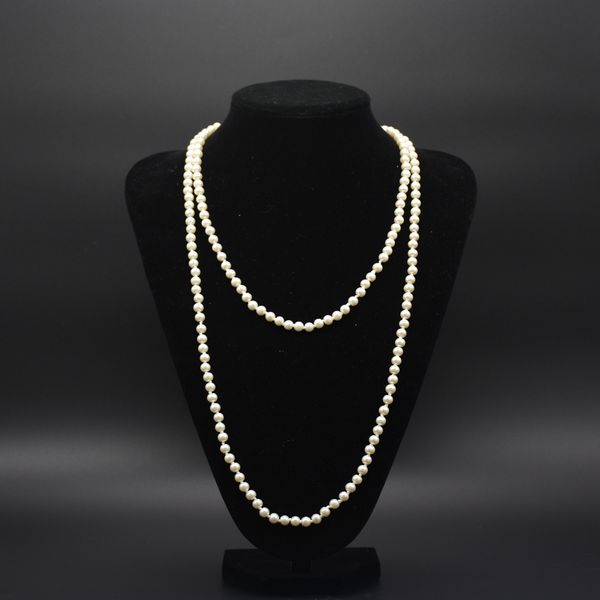 whole sale2017 new long pearl necklace for women european style simulated pearl jewelry women fashion round white black bead, Silver
whole sale2017 new long pearl necklace for women european style simulated pearl jewelry women fashion round white black bead, Silver