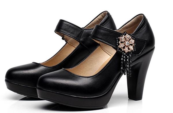 send 2018 spring and autumn new style round head shallow mouth coarse heel waterproof table high heel women shoes, Black
send 2018 spring and autumn new style round head shallow mouth coarse heel waterproof table high heel women shoes, Black