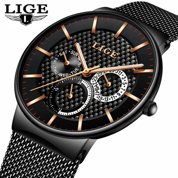 lige fashion mens watches quartz watch men casual slim mesh steel date waterproof sport watch relogio masculino, Slivery;brown
lige fashion mens watches quartz watch men casual slim mesh steel date waterproof sport watch relogio masculino, Slivery;brown