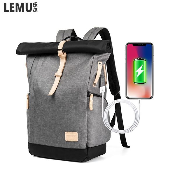 lemu new men backpack hiking outdoor bags lapbackpack large capacity stundet casual hidden charging usb interface
lemu new men backpack hiking outdoor bags lapbackpack large capacity stundet casual hidden charging usb interface