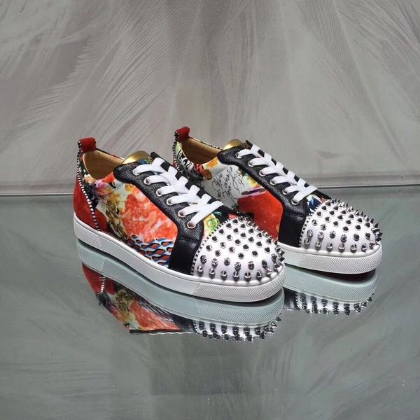 bottom shoes designer flower patent famous low sneakers flats fashion leather walking red brand leisure style with box htirm, Black
bottom shoes designer flower patent famous low sneakers flats fashion leather walking red brand leisure style with box htirm, Black