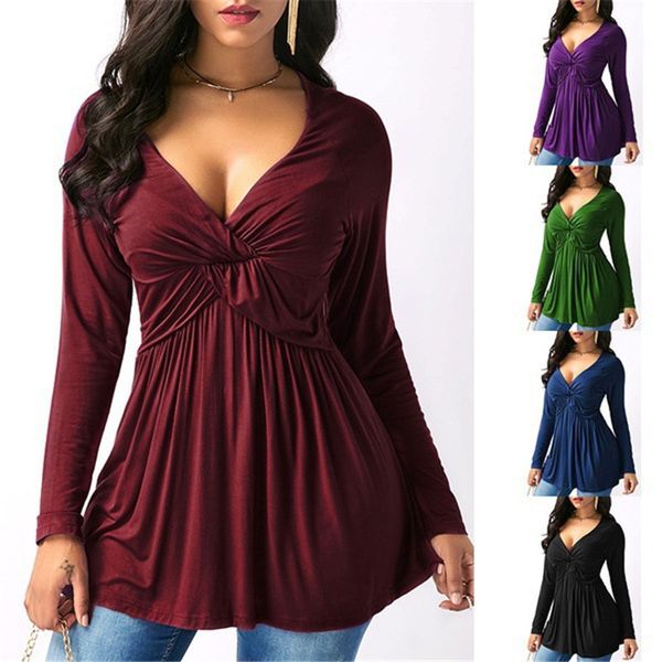2018 europe america autumn winter plus size s-5xl women pleated loose long-sleeved t-shirt 5 colors with large stock, White
2018 europe america autumn winter plus size s-5xl women pleated loose long-sleeved t-shirt 5 colors with large stock, White