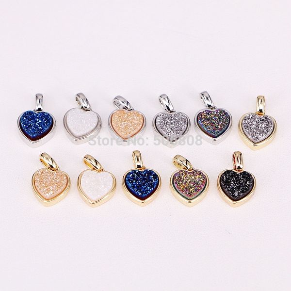 10pcs zyz294-9868 titanium natural stone heart shape crystal quartz pendant charms for making diy jewelry accessories, Black
10pcs zyz294-9868 titanium natural stone heart shape crystal quartz pendant charms for making diy jewelry accessories, Black