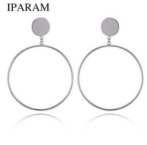 iparam new arrive silver/gold color long hollow big round earrings hiphop rock simple for women accessories jewelry, Golden
iparam new arrive silver/gold color long hollow big round earrings hiphop rock simple for women accessories jewelry, Golden