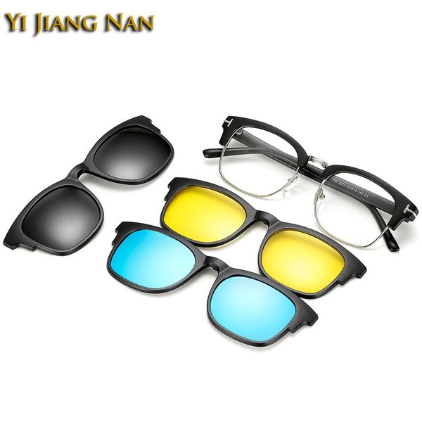 yi jiang nan brand tr90 frames fashion eyeglasses magnet clip lenses frame sunglasses polarized lenses 3 clips, Silver
yi jiang nan brand tr90 frames fashion eyeglasses magnet clip lenses frame sunglasses polarized lenses 3 clips, Silver