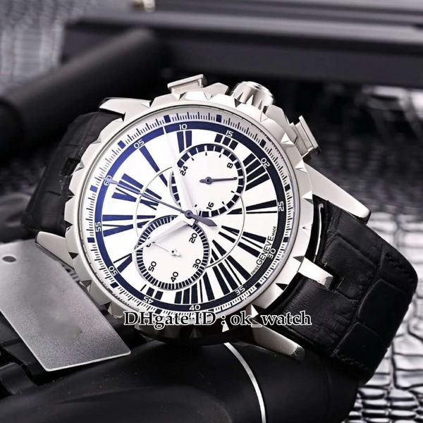 new arrival watch excalibur rddbex0265 men's watch vk quartz chronograph 40mm white dial black leather strap gents sport watches, Slivery;brown
new arrival watch excalibur rddbex0265 men's watch vk quartz chronograph 40mm white dial black leather strap gents sport watches, Slivery;brown