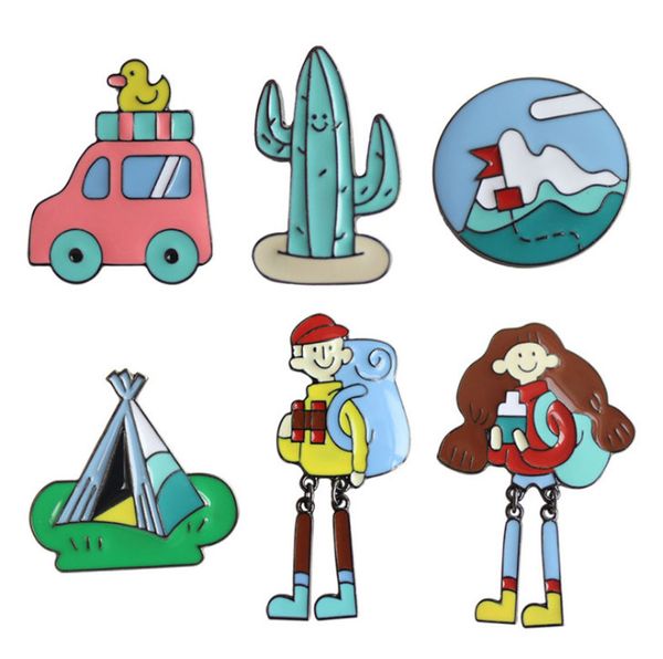 camping tent cactus boy girl enamel brooches pins set cute clothes backpack hat shirt lapel pins for women men children gift wholesale 2018, Gray
camping tent cactus boy girl enamel brooches pins set cute clothes backpack hat shirt lapel pins for women men children gift wholesale 2018, Gray