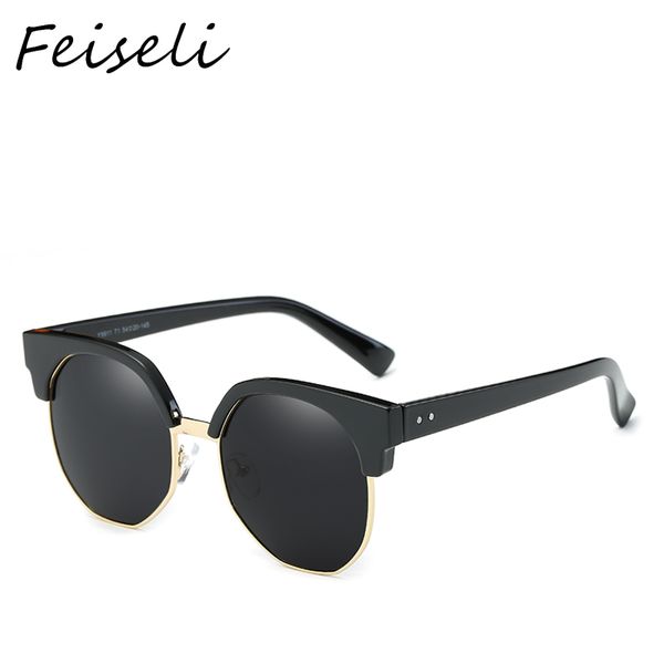 feiseli new arrival fashion 2018 pc frame mirror sunglasses for men women resin lens half rim sun glasses, White;black
feiseli new arrival fashion 2018 pc frame mirror sunglasses for men women resin lens half rim sun glasses, White;black