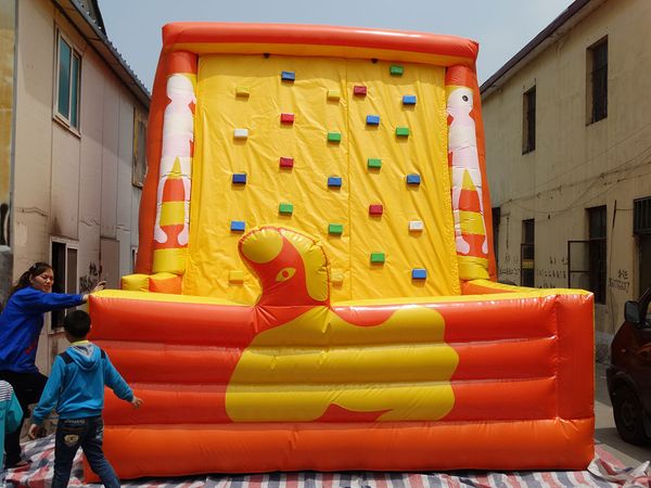 2018 Pvc Tarpaulin Colorful Inflatable Climbing Wall Inflatable Climbing Mountain Blower