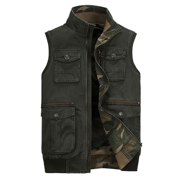 autumn winter vest men waistcoat for men pure cotton vest double-sided multi-pockets tactical colete masculino, Black;white
autumn winter vest men waistcoat for men pure cotton vest double-sided multi-pockets tactical colete masculino, Black;white