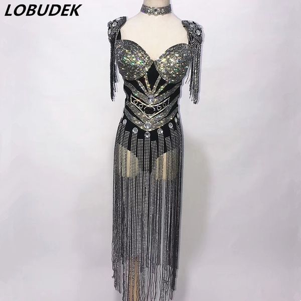 nightclub leading dancer stage costume bar women dj singer performance clothes silver black stones bodysuit tassels catsuit, Black;red
nightclub leading dancer stage costume bar women dj singer performance clothes silver black stones bodysuit tassels catsuit, Black;red