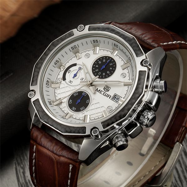 megir climbing chronograph men's watch fashion casual luminous multifunctional quartz wristwatch mens watches top, Slivery;brown
megir climbing chronograph men's watch fashion casual luminous multifunctional quartz wristwatch mens watches top, Slivery;brown