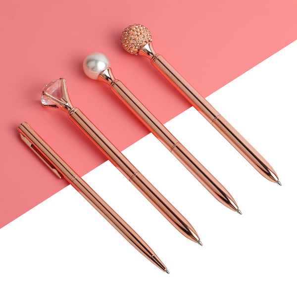 4pcs/lot genkky rose gold ballpoint pen pearl pens spotted diamonds oil gradient pen set black blue refill novel stationary set, Blue;orange
4pcs/lot genkky rose gold ballpoint pen pearl pens spotted diamonds oil gradient pen set black blue refill novel stationary set, Blue;orange
