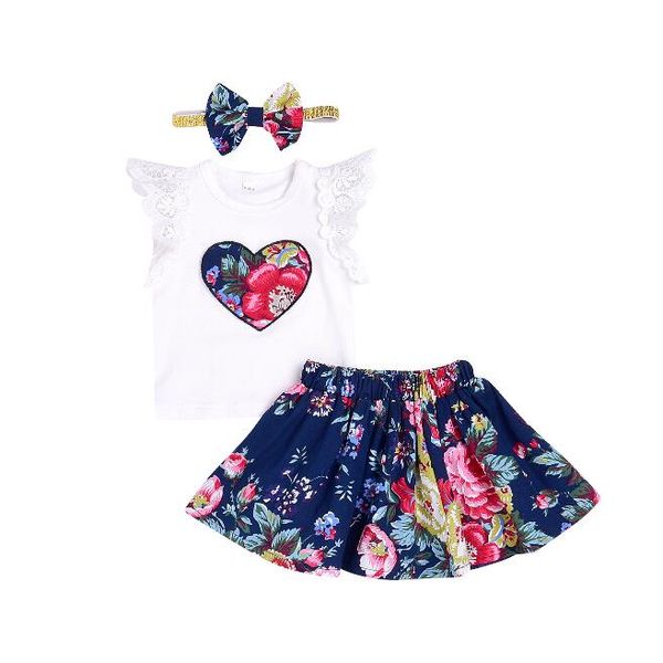 wholesale kids designer clothes girls sets floral lace t shirts+floral skirts+headband 3 pcs sets summer baby girl designer clothes by0874, White
wholesale kids designer clothes girls sets floral lace t shirts+floral skirts+headband 3 pcs sets summer baby girl designer clothes by0874, White