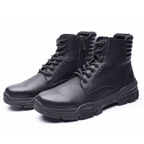 men's boots winter new ventilation casual height increasing shoes warm young people cow leather men shoes, Black
men's boots winter new ventilation casual height increasing shoes warm young people cow leather men shoes, Black