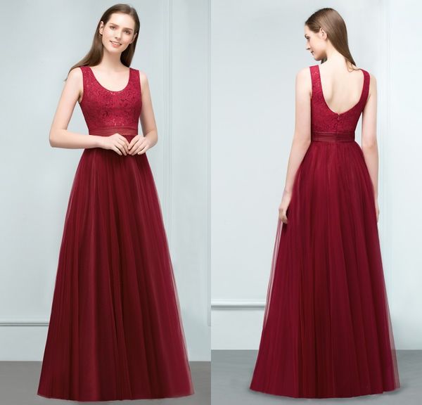 real pictures 2018 burgundy long bridesmaid dresses scoop tulle floor length women formal prom party gowns cps809, White;pink
real pictures 2018 burgundy long bridesmaid dresses scoop tulle floor length women formal prom party gowns cps809, White;pink