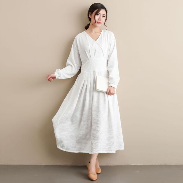 autumn waist belt folk dress the republic of china style clothing female students retro art solid color unique polyester linen dress, Black;gray
autumn waist belt folk dress the republic of china style clothing female students retro art solid color unique polyester linen dress, Black;gray