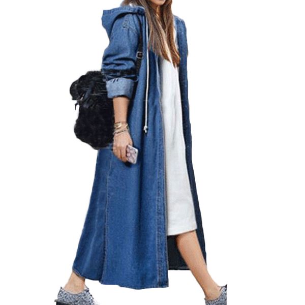 2018 spring autumn women casual loose x-long denim trench coat female denim overalls plus size hooded long coat, Tan;black
2018 spring autumn women casual loose x-long denim trench coat female denim overalls plus size hooded long coat, Tan;black