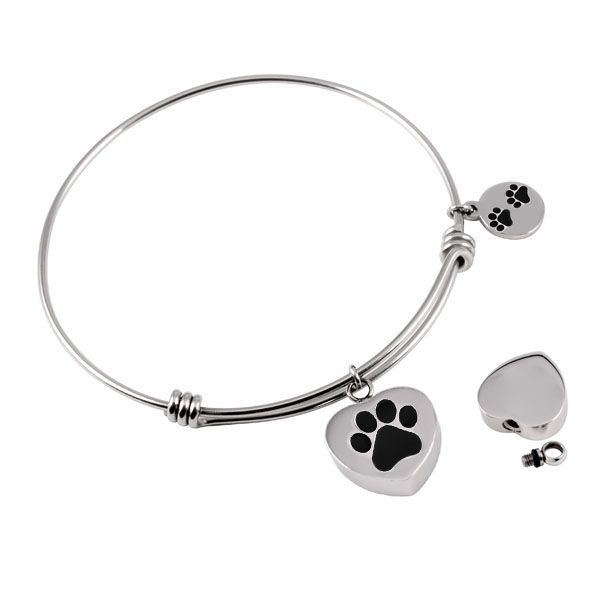 pet memorial jewelry cremation bracelets stainless steel adjustable bangle charm ashes urn wire bracelets for funeral casket, Black
pet memorial jewelry cremation bracelets stainless steel adjustable bangle charm ashes urn wire bracelets for funeral casket, Black