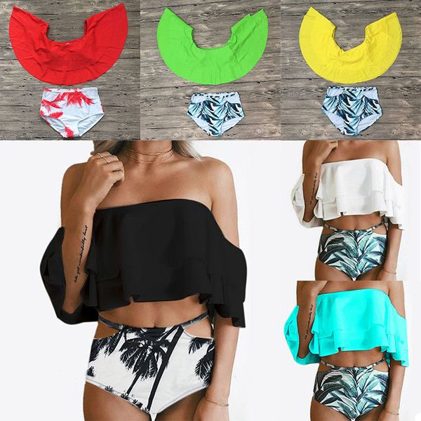 women two piece off shoulder ruffled flounce crop bikini cut out bottoms swimsuit for beach pools spa swimwear 8 color wx9-648
women two piece off shoulder ruffled flounce crop bikini cut out bottoms swimsuit for beach pools spa swimwear 8 color wx9-648