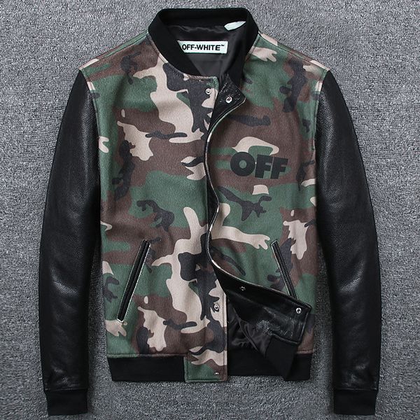 2018 новые поступления мужская камуфляжная шерстяная бейсбольная куртка с рукавами из коровьей кожи модный хит стиль куртка мужчины шерстяно, Black;brown
2018 новые поступления мужская камуфляжная шерстяная бейсбольная куртка с рукавами из коровьей кожи модный хит стиль куртка мужчины шерстяно, Black;brown