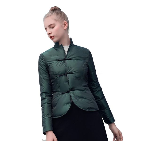 shanghai story chinese button letter embroidery women's chinese style down jacket, Black
shanghai story chinese button letter embroidery women's chinese style down jacket, Black