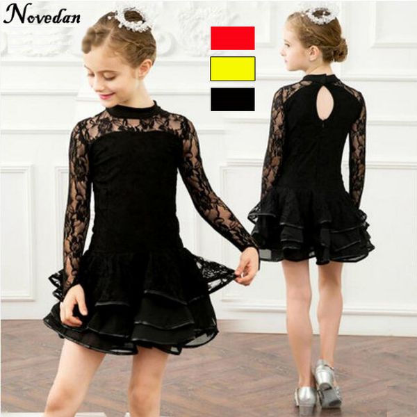 new long sleeve lace latin dance dress for girls salsa dance costumes yellow black red ballroom tango dress for kids
new long sleeve lace latin dance dress for girls salsa dance costumes yellow black red ballroom tango dress for kids