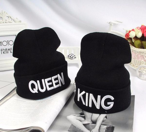winter warm knitted hats caps couple king queen letter embroidery black knitted caps hats casual skullies & beanies b119, Blue;gray
winter warm knitted hats caps couple king queen letter embroidery black knitted caps hats casual skullies & beanies b119, Blue;gray