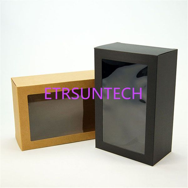 15x8.5x23cm black/brown kraft paper box with window gift box cajas de carton packaging cookie macaron wedding gift
15x8.5x23cm black/brown kraft paper box with window gift box cajas de carton packaging cookie macaron wedding gift