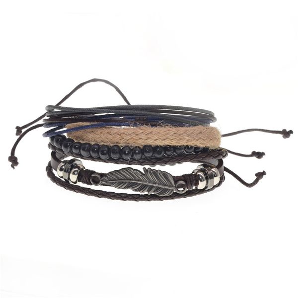 5pcs/set handmade beads rope woven men multilayer charm leather bracelets for women homme fashion jewelry accessories lol, Black
5pcs/set handmade beads rope woven men multilayer charm leather bracelets for women homme fashion jewelry accessories lol, Black