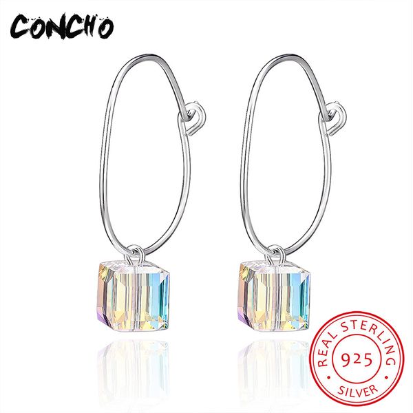 concho jewelry 925 sterling silver square crystal drop earrings for women wedding fashion jewelry 2018 women earrings, Golden;silver
concho jewelry 925 sterling silver square crystal drop earrings for women wedding fashion jewelry 2018 women earrings, Golden;silver