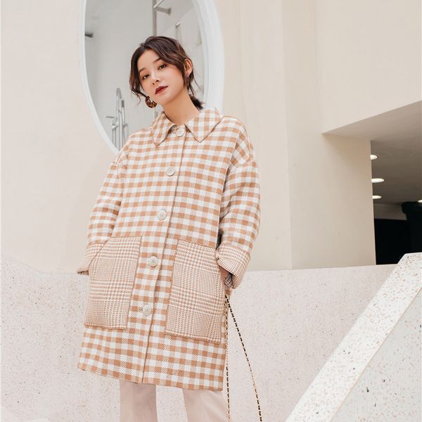 girls in autumn and winter new style european and american hepburn feng sen middle long single breasted woolen coat, Black
girls in autumn and winter new style european and american hepburn feng sen middle long single breasted woolen coat, Black