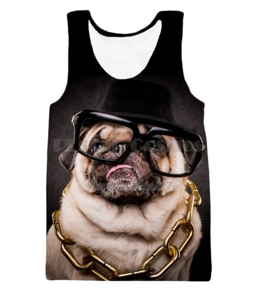 2018 new fashion summer vest cute dogs pug 3d print tank men/women casual vest, White;black
2018 new fashion summer vest cute dogs pug 3d print tank men/women casual vest, White;black