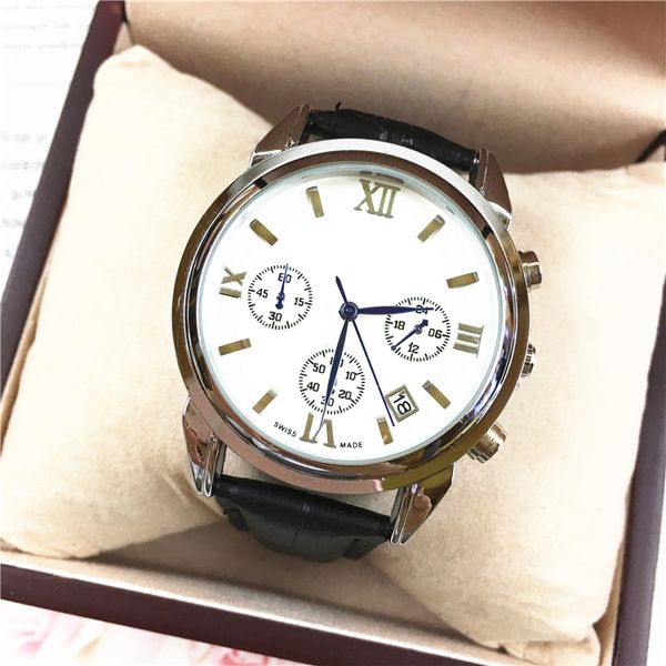 man watch clock genuine leather brand daydate yellow gold/silver subdial work men wristwatch luxury male popular sports clock, Slivery;brown
man watch clock genuine leather brand daydate yellow gold/silver subdial work men wristwatch luxury male popular sports clock, Slivery;brown