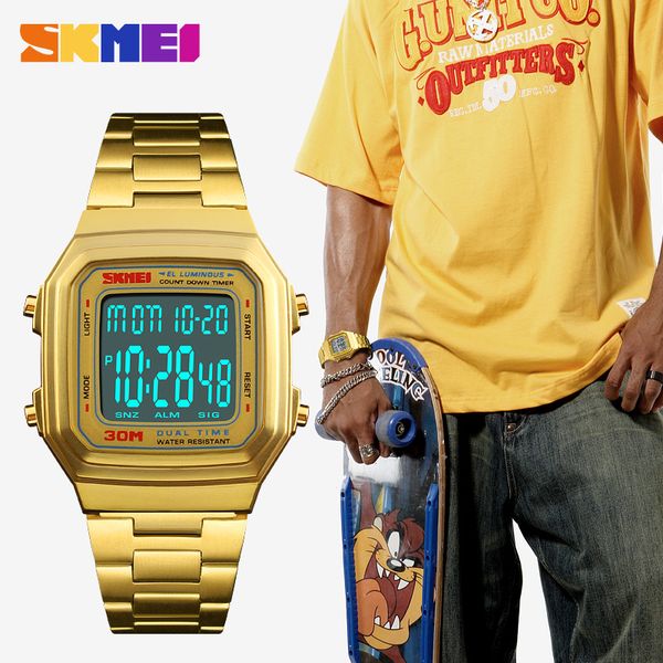 skmei brand hip hop stainless steel square watch men luxury sport digital watches casual business wristwatches relogio masculino, Slivery;brown
skmei brand hip hop stainless steel square watch men luxury sport digital watches casual business wristwatches relogio masculino, Slivery;brown