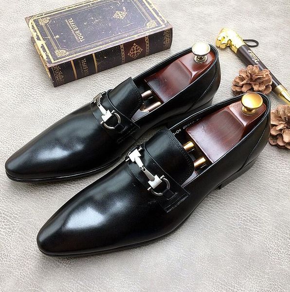 new men pointed toe dress shoes fashion chain handmade shoes genuine leather wedding party, Black
new men pointed toe dress shoes fashion chain handmade shoes genuine leather wedding party, Black