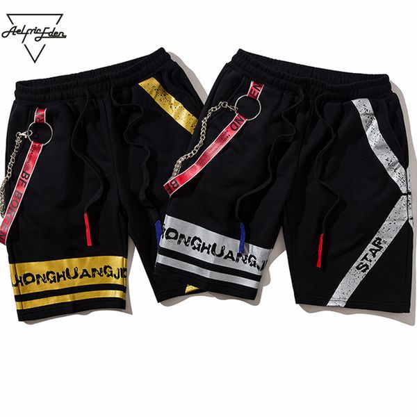 aelfric eden 2018 summer new casual shorts men ribbons iron chain fashion cotton knee length joggers clothing of047, White;black
aelfric eden 2018 summer new casual shorts men ribbons iron chain fashion cotton knee length joggers clothing of047, White;black