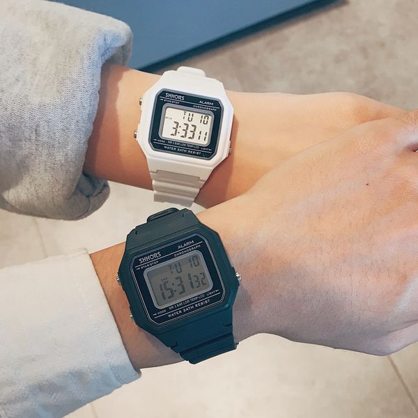 rectangular watch male and female students korean version of minimalist trend lovers electronic watch, Slivery;brown
rectangular watch male and female students korean version of minimalist trend lovers electronic watch, Slivery;brown