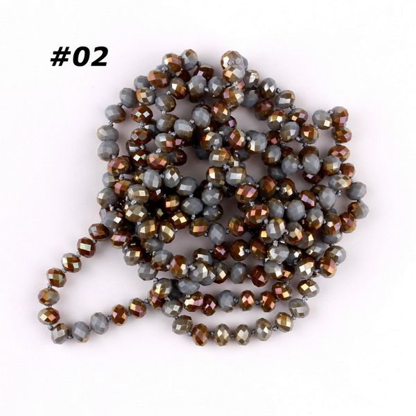 autumn color long knotted beads chain necklaces for women 8mm faceted oval glass beads twisted long sweater chains 25 colors, Silver
autumn color long knotted beads chain necklaces for women 8mm faceted oval glass beads twisted long sweater chains 25 colors, Silver