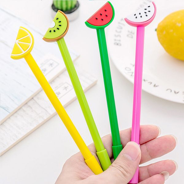 4 pieces/lot) creative cute cartoon fruit gel pen student black ink pen writing stationery
4 pieces/lot) creative cute cartoon fruit gel pen student black ink pen writing stationery