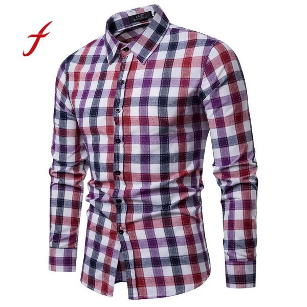 feitong elegant business blouse men's casual coloured checked print shirt long sleeves fashion casual trend blouse males /pt, White;black
feitong elegant business blouse men's casual coloured checked print shirt long sleeves fashion casual trend blouse males /pt, White;black